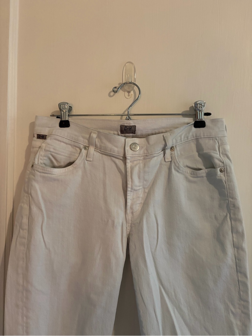 Citizens of Humanity Phoebe Slim Straight Crop White Jeans Sz 29